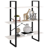Vidaxl boekenkast met 3 schappen 100x30x105 cm massief grenenhout wit