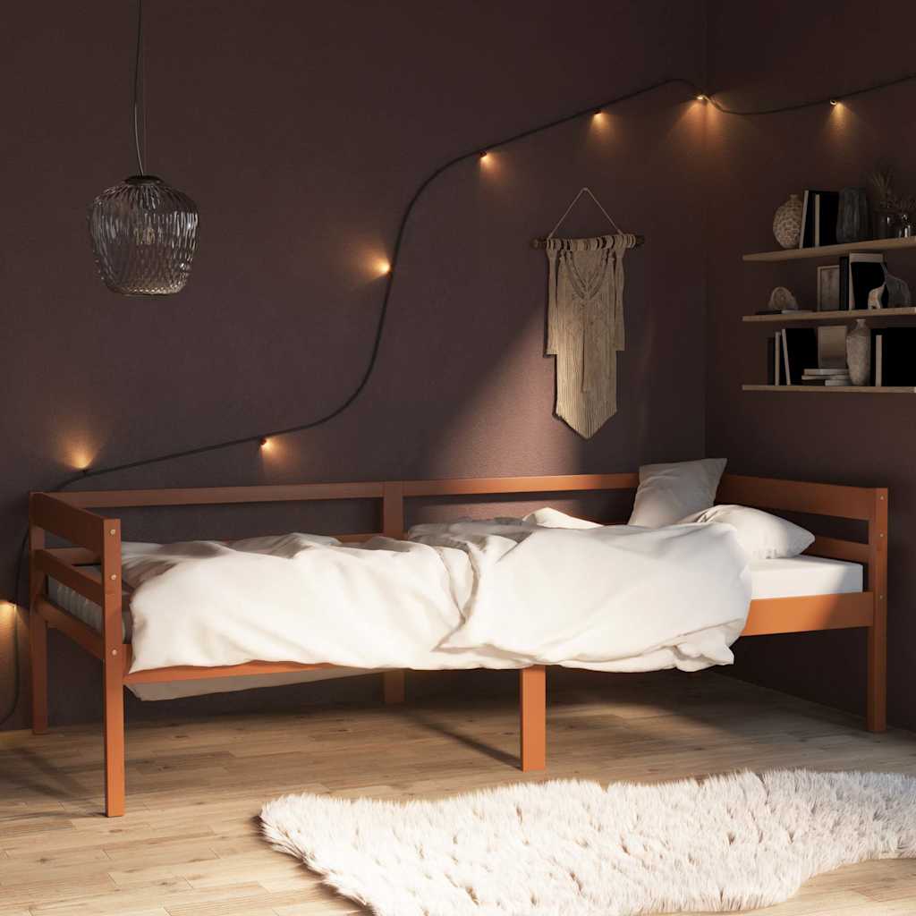 Vidaxl bedframe massief grenenhout honingbruin 90x200 cm