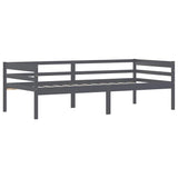 Vidaxl bedframe massief grenenhout donkergrijs 90x200 cm