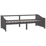 Vidaxl bedbank 3-zits massief grenenhout donkergrijs 90x200 cm