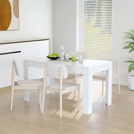 Vidaxl eettafel 140x74,5x76 cm bewerkt hout wit