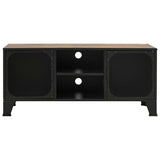 Vidaxl tv-meubel 105x36x47 cm metaal en mdf rustiek bruin