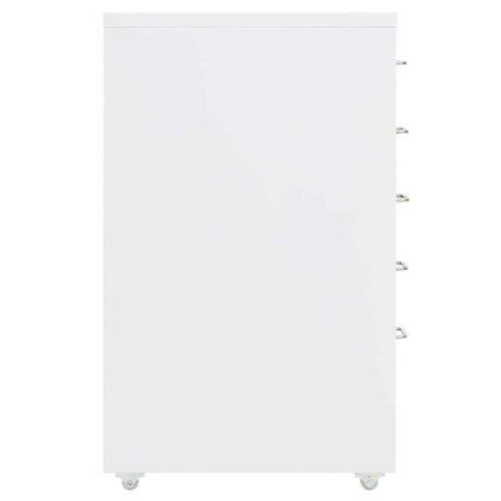 Vidaxl ladeblok verrijdbaar 28x41x69 cm metaal wit