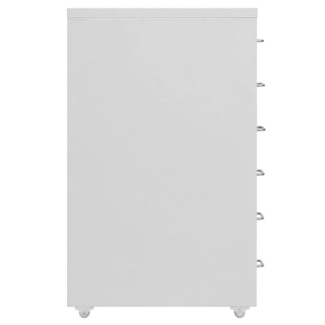Vidaxl ladeblok verrijdbaar 28x41x69 cm metaal grijs