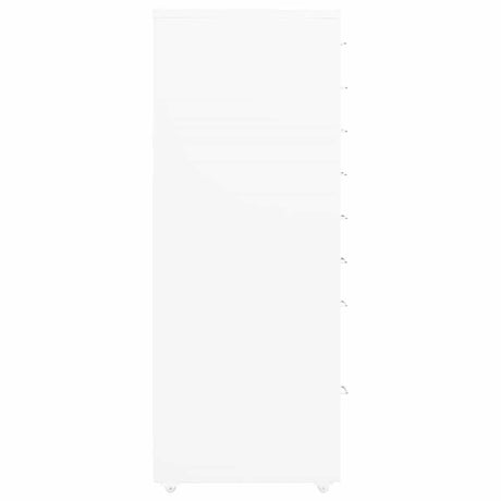 Vidaxl ladeblok verrijdbaar 28x41x109 cm metaal wit