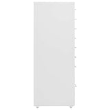 Vidaxl ladeblok verrijdbaar 28x41x109 cm metaal grijs