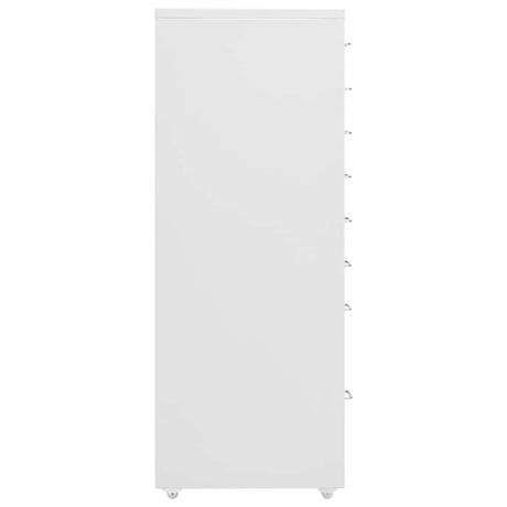 Vidaxl ladeblok verrijdbaar 28x41x109 cm metaal grijs