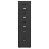 Vidaxl ladeblok verrijdbaar 28x41x109 cm metaal antracietkleurig