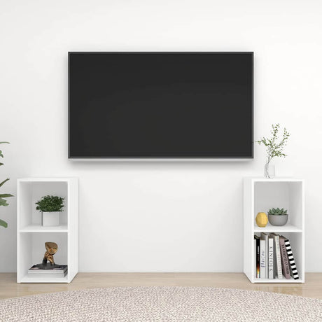 Vidaxl tv-meubelen 2 st 72x35x36,5 cm bewerkt hout wit