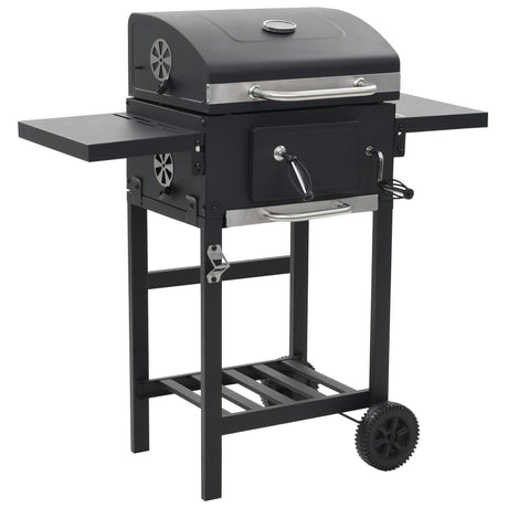 VidaXL Pizzaoven en barbecue 3-in-1 zwart