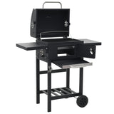 VidaXL Pizzaoven en barbecue 3-in-1 zwart