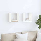 Vidaxl wandschappen kubus 2 st 30x15x30 cm wit