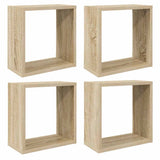 Vidaxl wandschappen kubus 4 st 30x15x30 cm sonoma eikenkleurig