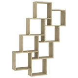 Vidaxl wandschap kubus 90x15x119 cm bewerkt hout sonoma eikenkleurig