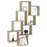 Vidaxl wandschap kubus 90x15x119 cm bewerkt hout sonoma eikenkleurig