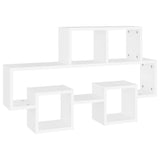 Vidaxl wandschap auto-vormig 82x15x51 cm spaanplaat wit