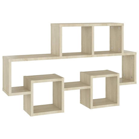Vidaxl wandschap auto-vormig 82x15x51 cm bewerkt hout sonoma eiken
