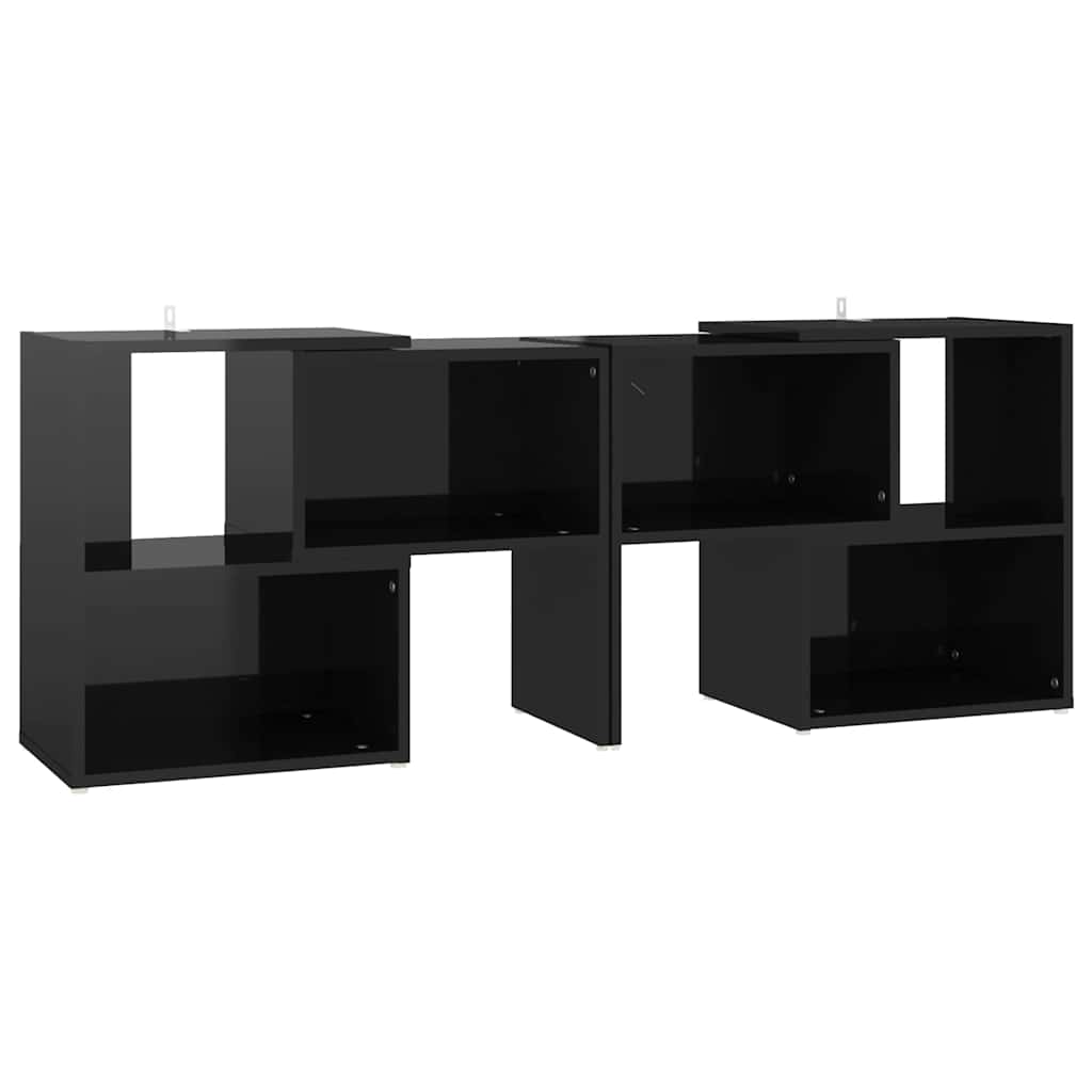 Vidaxl tv-meubel 104x30x52 cm bewerkt hout hoogglans zwart