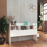 Vidaxl dressoir 105x30x70 cm bewerkt hout hoogglans wit