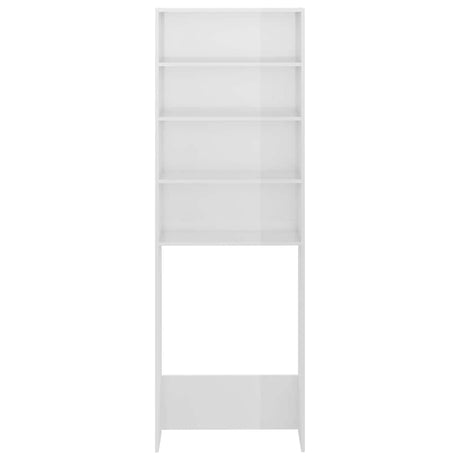 Vidaxl wasmachinekast 64x24x190 cm hoogglans wit
