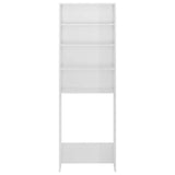 Vidaxl wasmachinekast 64x24x190 cm hoogglans wit