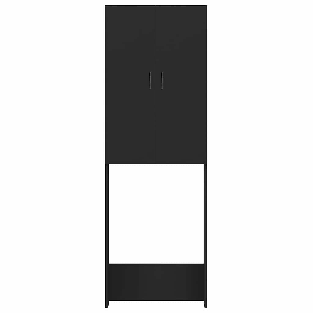 Vidaxl wasmachinekast 64x25,5x190 cm zwart