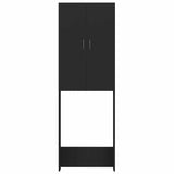 Vidaxl wasmachinekast 64x25,5x190 cm zwart