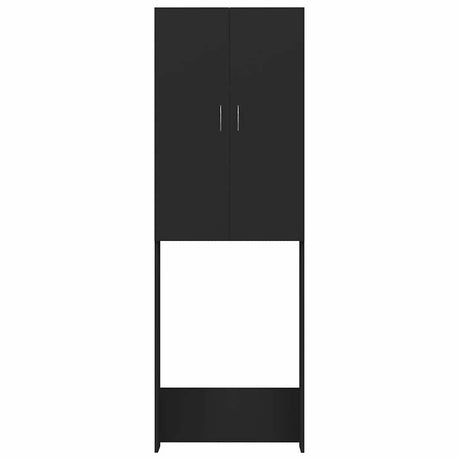 Vidaxl wasmachinekast 64x25,5x190 cm zwart