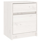 Vidaxl nachtkastje 40x31x50 cm massief grenenhout wit
