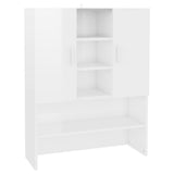 Vidaxl wasmachinekast 70,5x25,5x90 cm hoogglans wit