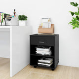 Vidaxl rolkast 46x36x59 cm bewerkt hout zwart