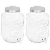 Vidaxl drankdispensers 2 st 8050 ml glas