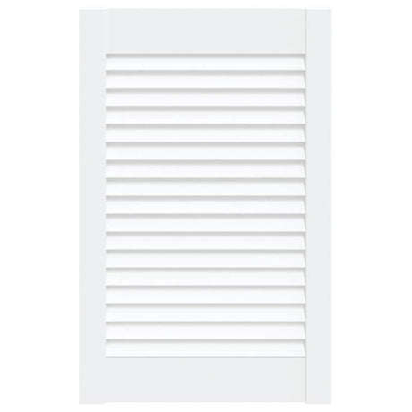 Vidaxl kastdeur met lamellen 61,5x39,4 cm massief grenenhout wit