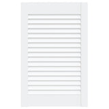 Vidaxl kastdeur met lamellen 61,5x39,4 cm massief grenenhout wit