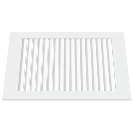 Vidaxl kastdeur met lamellen 61,5x39,4 cm massief grenenhout wit