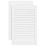 Vidaxl kastdeuren met lamellen 2 st 61,5x39,4 cm grenenhout wit