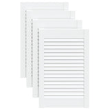 Vidaxl kastdeuren met lamellen 4 st 61,5x39,4 cm grenenhout wit