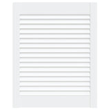 Vidaxl kastdeur met lamellen 61,5x49,4 cm massief grenenhout wit