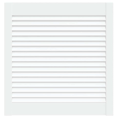 Vidaxl kastdeur met lamellen 61,5x59,4 cm massief grenenhout wit