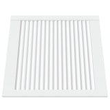 Vidaxl kastdeur met lamellen 61,5x59,4 cm massief grenenhout wit