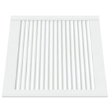 Vidaxl kastdeur met lamellen 61,5x59,4 cm massief grenenhout wit
