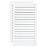 Vidaxl kastdeuren met lamellen 2 st 69x39,4 cm massief grenenhout wit