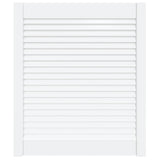 Vidaxl kastdeur met lamellen 69x59,4 cm massief grenenhout wit