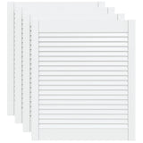 Vidaxl kastdeuren met lamellen 4 st 69x59,4 cm massief grenenhout wit