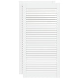 Vidaxl kastdeuren met lamellen 2 st 99,3x49,4 cm grenenhout wit