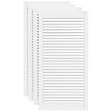 Vidaxl kastdeuren met lamellen 4 st 99,3x49,4 cm grenenhout wit
