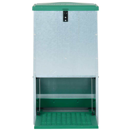 Vidaxl pluimveevoerbak automatisch met pedaal 20 kg