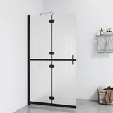 Vidaxl inloopdouchewand inklapbaar 90x190 cm esg-glas mat