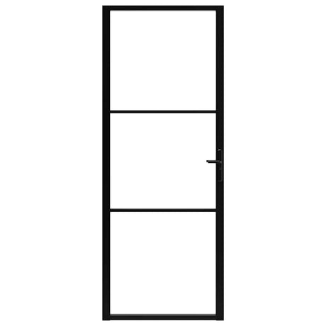 Vidaxl binnendeur 76x201,5 cm esg-glas en aluminium zwart