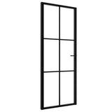 Vidaxl binnendeur 76x201,5 cm esg-glas en aluminium zwart